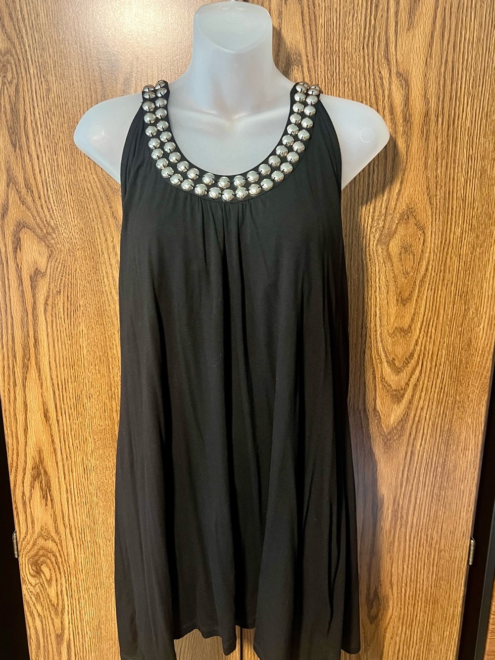 INC Sleeveless Black Beaded tunic/Dress